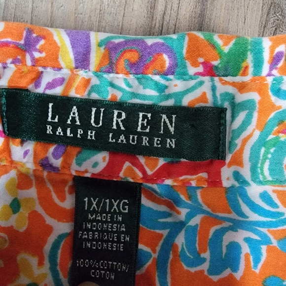 Lauren Ralph Lauren Marble Paisley print top 1XL NWT Women's - Picture 9 of 12